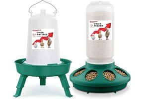 Voederstation & Drinkfles Kuikens/Kippen - 1.5L - Groen - 27% Korting