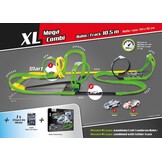 Darda 50255 - Racebaanset Mission 4 Loops, Autoracebaan Voor Auto's, Baanlengte Ca. 6,90 M, Baan Met 4 Loopings, 1 Kuipbocht en 1 Racewagen, Raceauto-Speelset, Kinderen Vanaf 5 Jaar