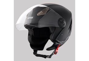 3/4-Face Motorhelm voor Jong & Oud | DOT/ECE Keur | Zonnevizier | Blauw - 33% Korting!