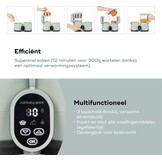 Babymoov Multifunctionele Baby Keukenmachine Nutribaby Glass - Glazen Kommen - 4 in 1 Stoom Blender, Grote Capaciteit 1.9L, Celadon Green
