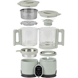 Babymoov Multifunctionele Baby Keukenmachine Nutribaby Glass - Glazen Kommen - 4 in 1 Stoom Blender, Grote Capaciteit 1.9L, Celadon Green