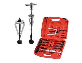 VEVOR Blind Hole Collet Bearing Race and Seal Puller Extractor Kit, Slide Hammer Pilot Insert Inner Internal Bearing Removal Tool Set, 10 Adjustable Collects and Counterstay, 16 PCS