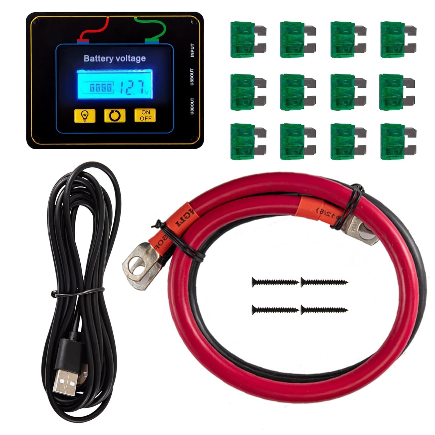 VEVOR Omvormer sinusgolf, gemodificeerde spanning van 12 V DC naar 240 V AC, gemodificeerd convertervermogen 3000 W naar 6000 W, omvormer met lcd-scherm, lcd-afstandsbediening met kabel en 4 schroeven