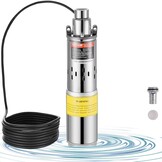VEVOR Waterpomp op zonne-energie, 24 V DC, 277 W, dieptebronpomp, max. debiet 2,1 m³/u, max. opvoerhoogte 83 m, max. onderdompeldiepte 20 m, irrigatie van boerderijen, water geven van boerderijen,