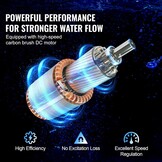 VEVOR Waterpomp op zonne-energie, 24 V DC, 277 W, dieptebronpomp, max. debiet 2,1 m³/u, max. opvoerhoogte 83 m, max. onderdompeldiepte 20 m, irrigatie van boerderijen, water geven van boerderijen,