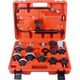DAYUAN 18-delige Koelsysteemtester, koeler druktester, koeler afdrukreservoir, koeler druk test afdrukreservoir, koelsysteem tester afdrukreservoir, watertank lekkagezoeker, gereedschap
