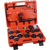 DAYUAN 18-delige Koelsysteemtester, koeler druktester, koeler afdrukreservoir, koeler druk test afdrukreservoir, koelsysteem tester afdrukreservoir, watertank lekkagezoeker, gereedschap