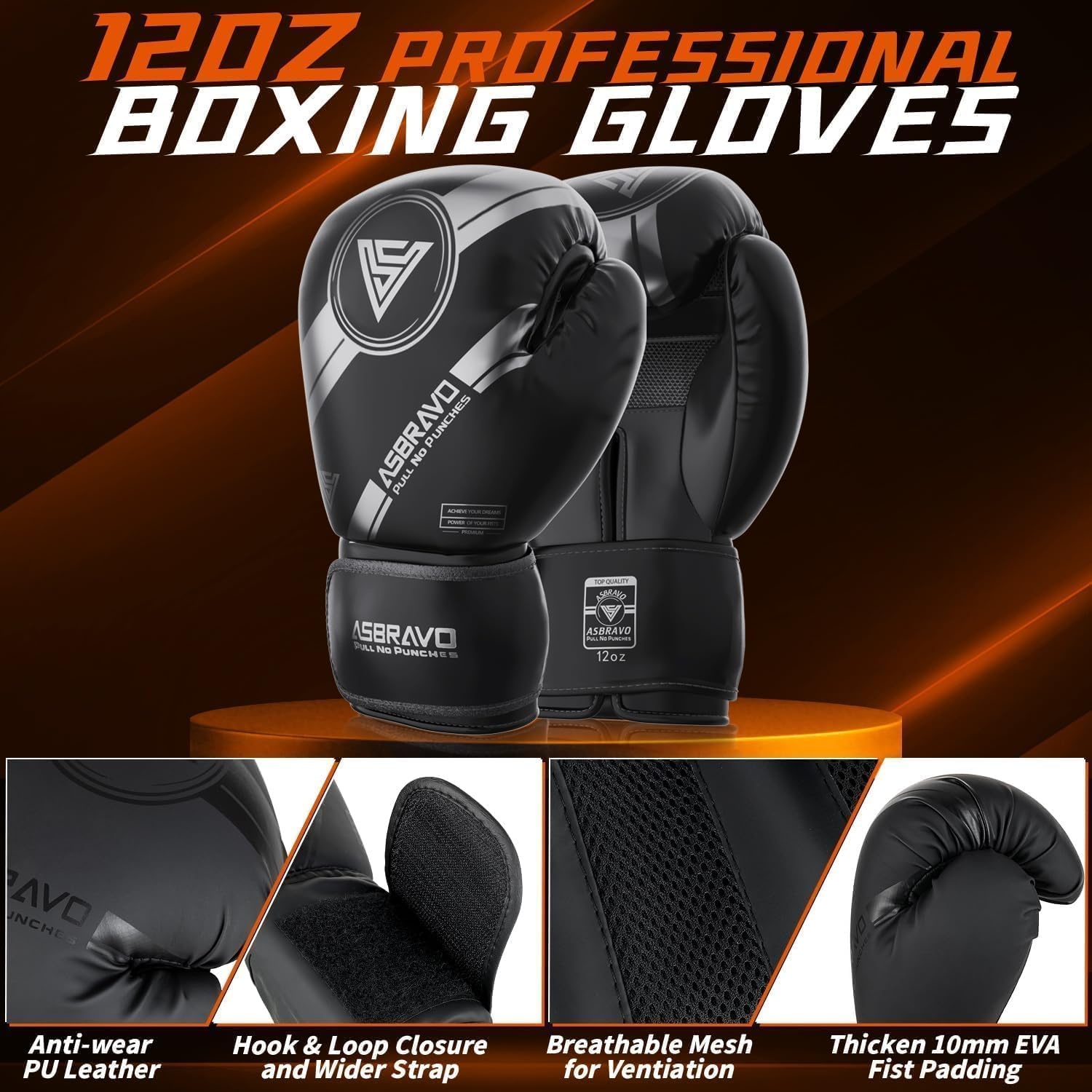 Bokszakset Volwassenen 1.2m PU met 12oz Handschoenen - 29% Korting!