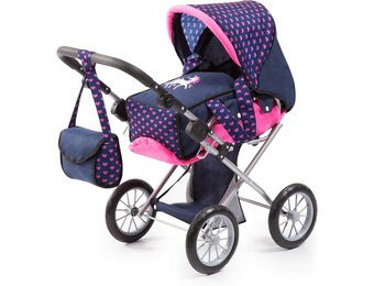 Bayer Design 13654AA Poppenwagen City Star, opvouwbaar, verat, afneestelbaar handvmbare reiswieg, converteerbaar