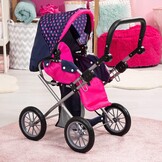 Bayer Design 13654AA Poppenwagen City Star, opvouwbaar, verat, afneestelbaar handvmbare reiswieg, converteerbaar