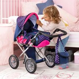 Bayer Design 13654AA Poppenwagen City Star, opvouwbaar, verat, afneestelbaar handvmbare reiswieg, converteerbaar