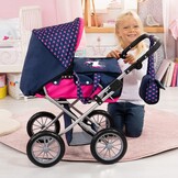 Bayer Design 13654AA Poppenwagen City Star, opvouwbaar, verat, afneestelbaar handvmbare reiswieg, converteerbaar
