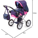 Bayer Design 13654AA Poppenwagen City Star, opvouwbaar, verat, afneestelbaar handvmbare reiswieg, converteerbaar