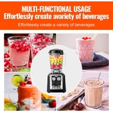 VEVOR Professionele Blender 2200W - 2 Liter - Zwart
