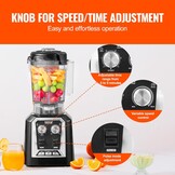 VEVOR Professionele Blender 2200W - 2 Liter - Zwart