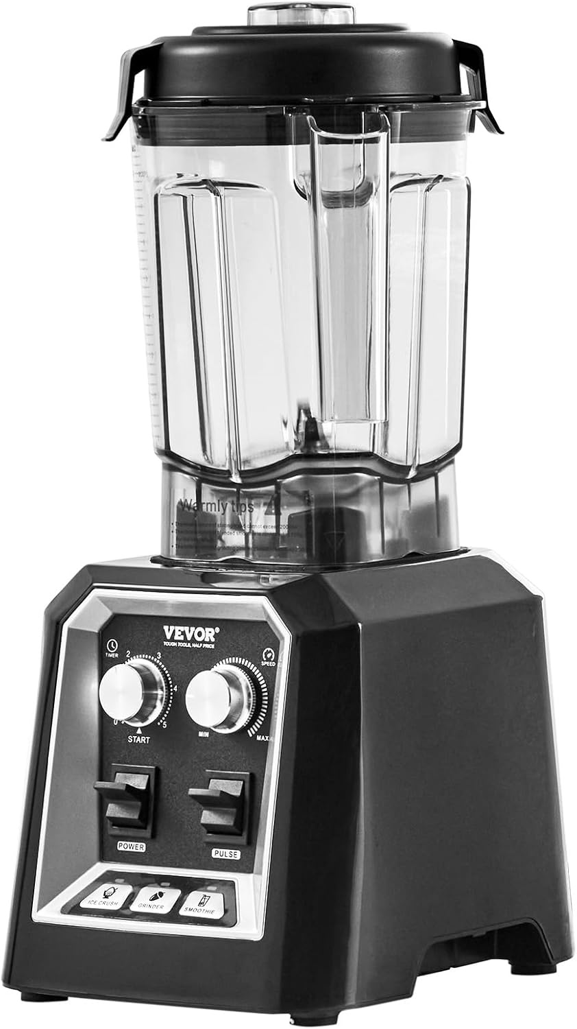 VEVOR Professionele Blender 2200W - 2 Liter - Zwart