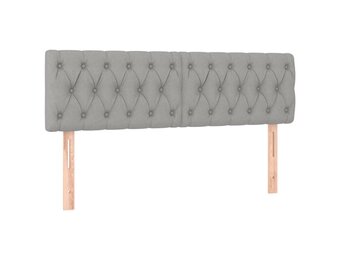 vidaXL Hoofdborden 2 st 72x7x78/88 cm stof lichtgrijs
