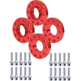 Pindex 4 x spoorverbreders 5x120 15mm 20mm voor BMW E82 E88 E36 E46 E90 E91 E92 E93 E28 E34 E60 E23 E32, auto afstandsschijven met 20 wielbouten M12X1.5