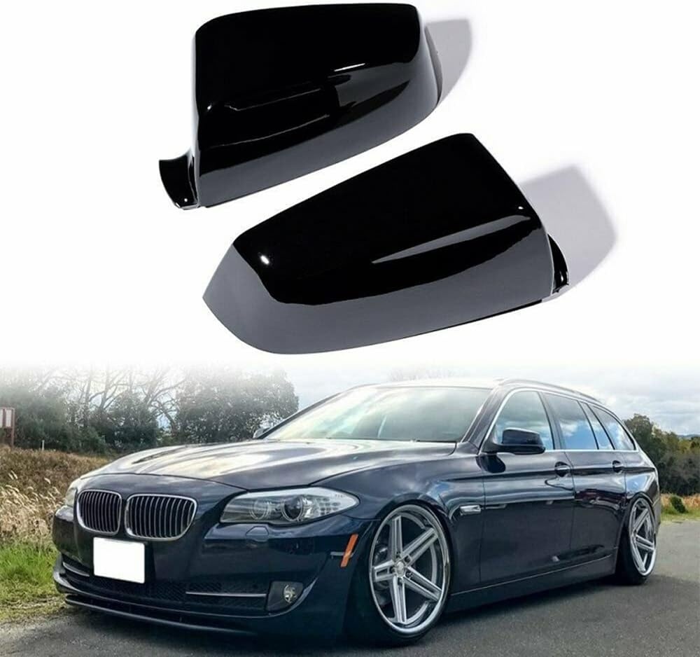Baceyong 1 paar autospiegelbehuizingen voor BMVV 5 E60 E61 F10 F11 6 F12 F13 Series 7 F01 Koolstof/zwarte vezels
