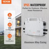 VEVOR Micro-omvormer voor Zonnepanelen - 800W - IP65 Waterdicht - Wit