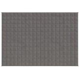 vidaXL Verzwaringsdeken 152x203 cm 11 kg stof grijs