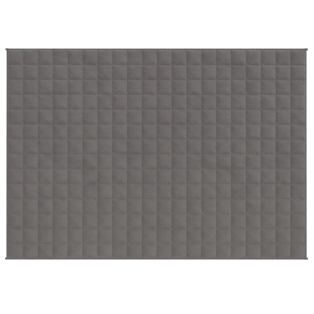 vidaXL Verzwaringsdeken 152x203 cm 11 kg stof grijs