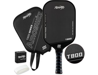 Amoswiz T800 Carbon Fiber Pickleball Paddle Zwart