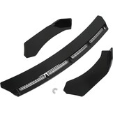 Universele zwarte bumperlip spoiler van ABS - 3 stuks