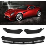 Universele zwarte bumperlip spoiler van ABS - 3 stuks
