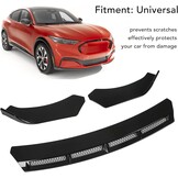 Universele zwarte bumperlip spoiler van ABS - 3 stuks