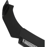 Universele zwarte bumperlip spoiler van ABS - 3 stuks