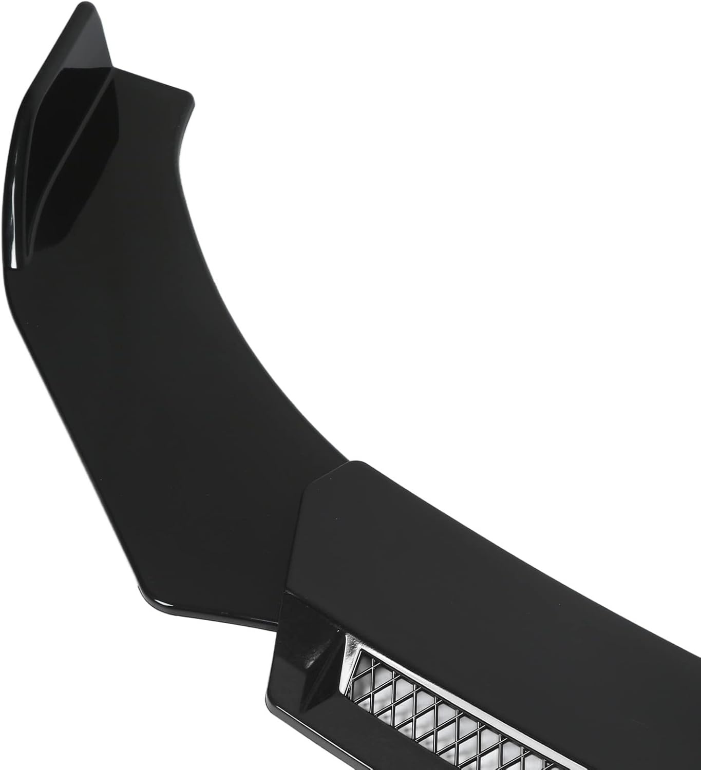 Universele zwarte bumperlip spoiler van ABS - 3 stuks