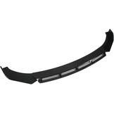 Universele zwarte bumperlip spoiler van ABS - 3 stuks