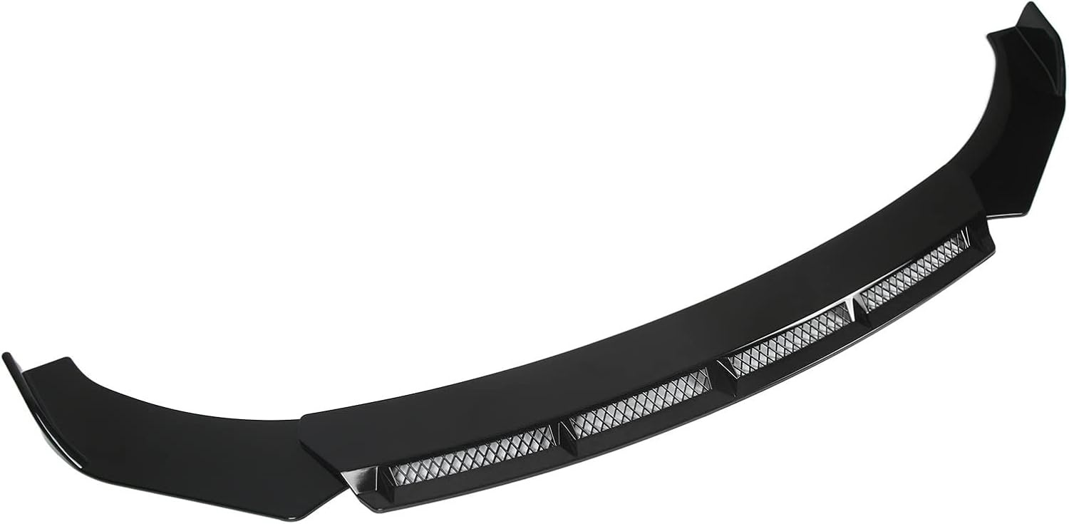 Universele zwarte bumperlip spoiler van ABS - 3 stuks