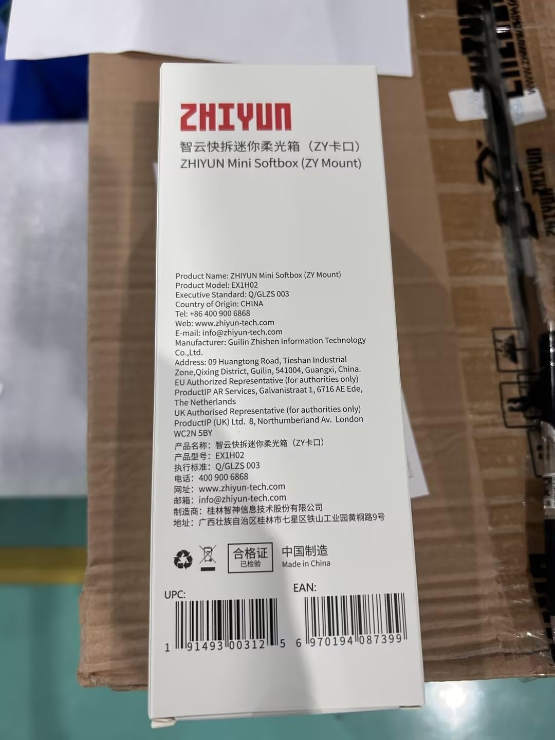 ZHIYUN Mini Softbox ZY Mount [Officieel] voor Molus X60/G60/X100, Cinepeer CX100 videolamp