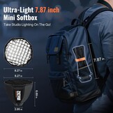ZHIYUN Mini Softbox ZY Mount [Officieel] voor Molus X60/G60/X100, Cinepeer CX100 videolamp