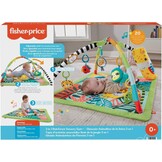 Fisher-Price 3-in-1 Baby Gym, Play Mat, Baby to Toddler, with 5 Developmental Toys with Lights and Sounds and Adjustable Bow, Rainforest, HJW08