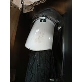 Meisjesfiets 24 inch - wit met roze - 1 versnelling