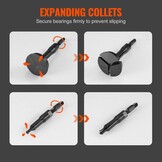 VEVOR Blind Hole Collet Bearing Race and Seal Puller Extractor Kit, Slide Hammer Pilot Insert Inner Internal Bearing Removal Tool Set, 10 Adjustable Collects and Counterstay, 16 PCS