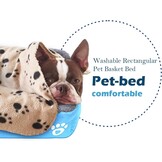 powerking Hondenbed, waterdichte mat voor huisdieren en slaapkussen voor kat en kleine puppy, zacht en wasbaar (blauw)