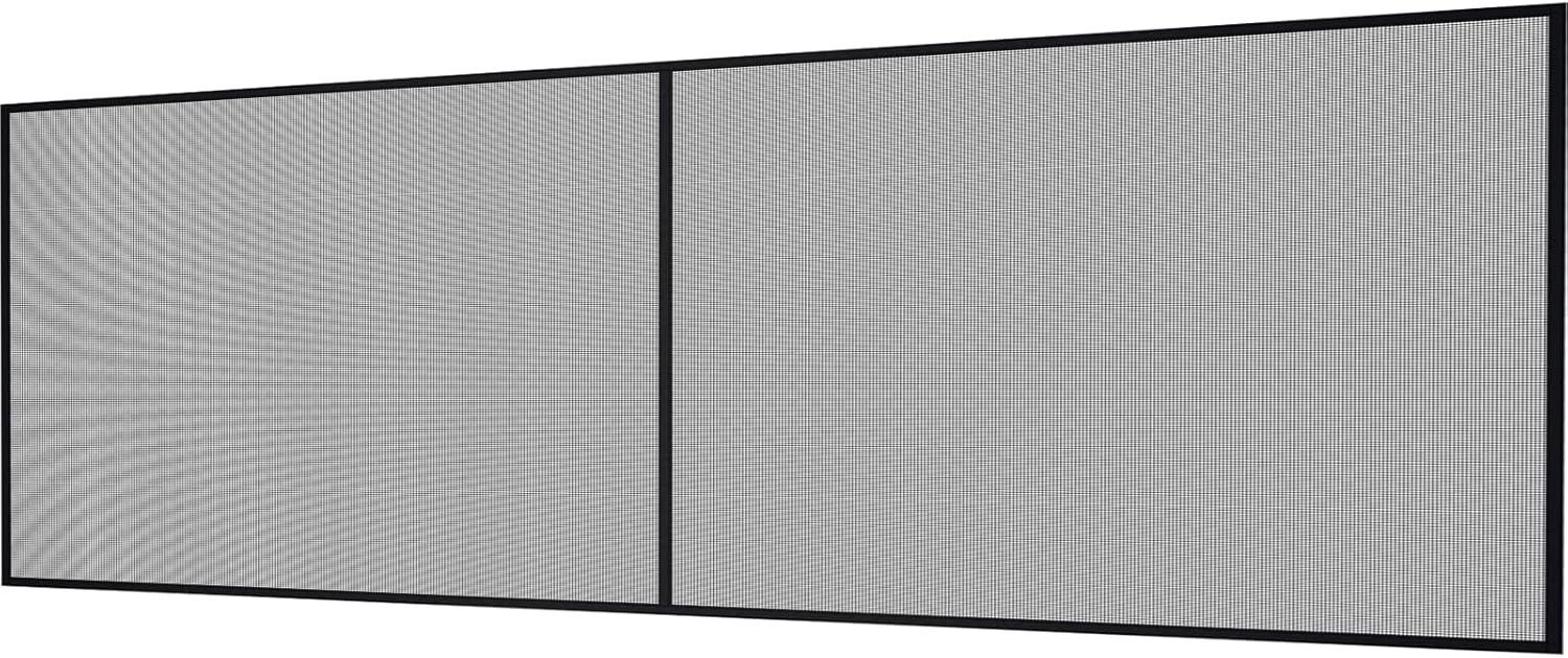 VEVOR Garagedeurscherm, 5,5 x 2,1 m voor 2 auto's, 2,6 kg zwaar glasvezelgaas voor snelle instap met zelfsluitende magneet en verzwaarde bodem, kinder-/huisdiervriendelijk, eenvoudig te installeren en