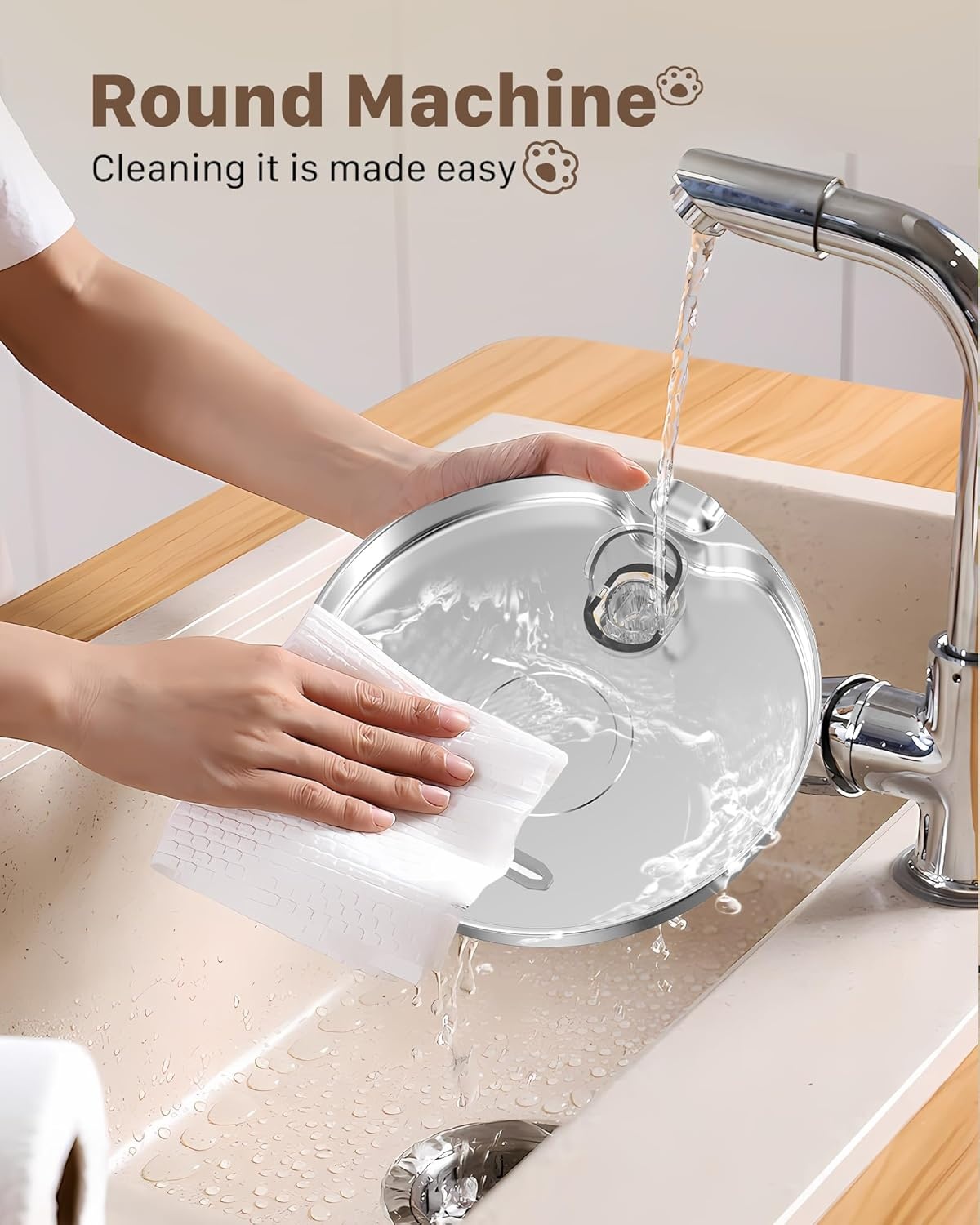 Roestvrijstalen kattenfontein, automatische kattendrinkbak, 2,2 l, waterfontein voor katten, zeer stil, waterdispenser voor katten en honden, met 6 filters + 3 sponzen