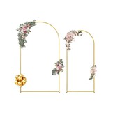 VEVOR Bruiloftsboog Set 2-delig Goud 220 cm en 180 cm - Decoratieve Achtergrond voor Feesten