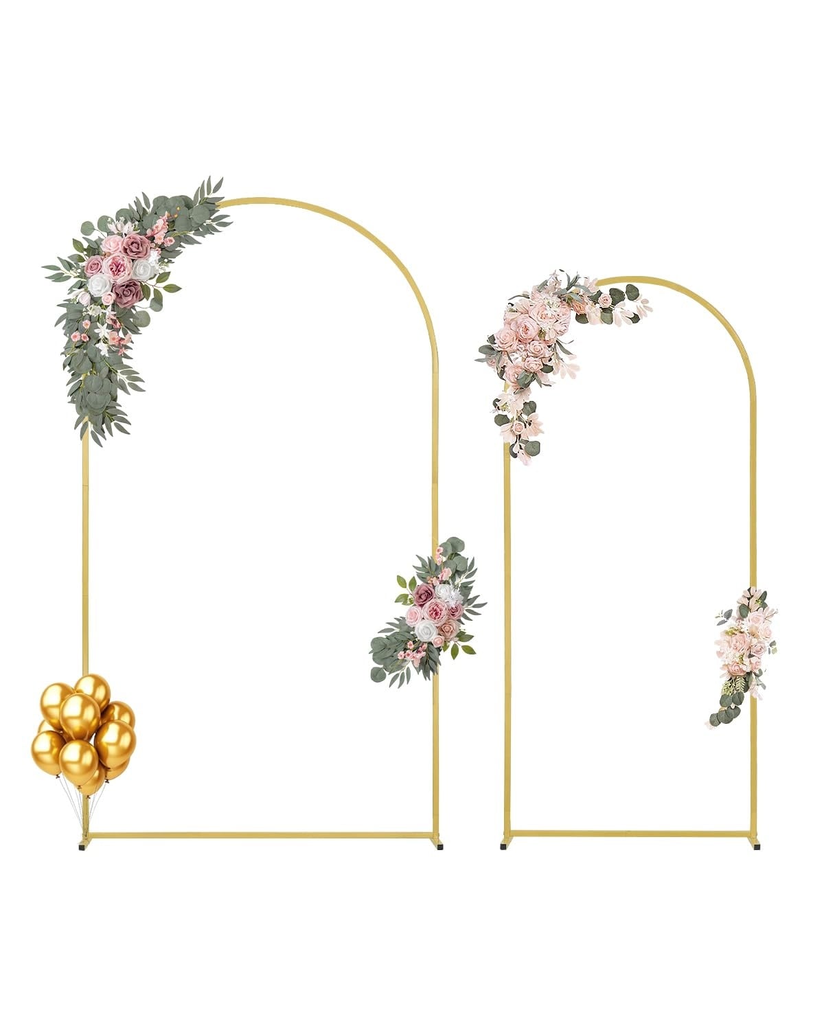 VEVOR Bruiloftsboog Set 2-delig Goud 220 cm en 180 cm - Decoratieve Achtergrond voor Feesten