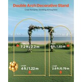 VEVOR Bruiloftsboog Set 2-delig Goud 220 cm en 180 cm - Decoratieve Achtergrond voor Feesten