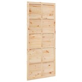 vidaXL Schuifdeur Bruin 80 x 210 cm Massief grenenhout