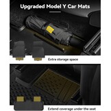 3W Set 4 Vloermatten voor Tesla Model Y Juniper 2025 2026 en kofferbakmat, Met Hondvriendelijke Functie, Thorex™-Vloermatten voor Alle Weersomstandigheden, Antislip en Waterdicht, Auto-Accessoires - Maat 1)Model Y Juniper|25|Set 4 Matten