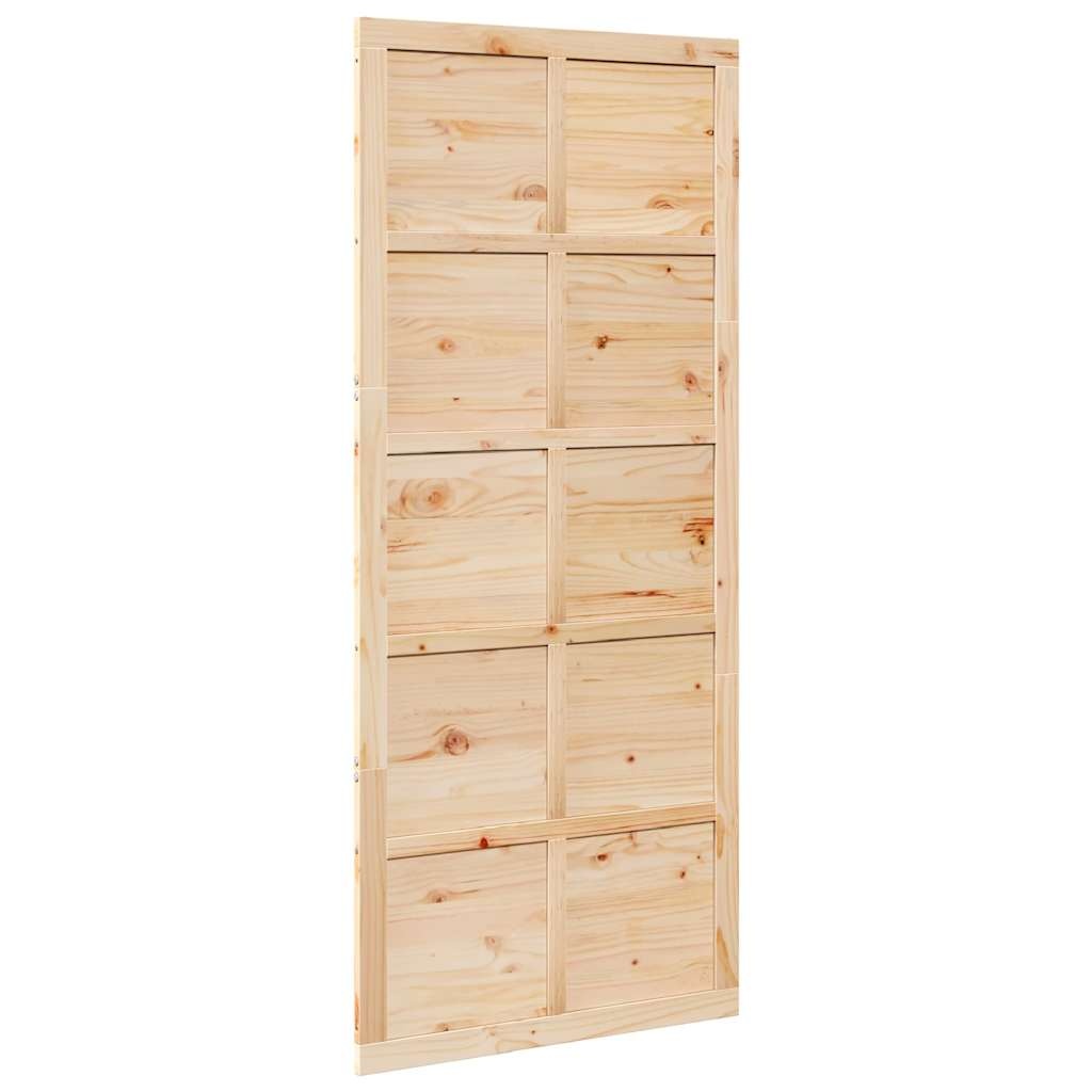 vidaXL Schuifdeur Bruin 80 x 210 cm Massief grenenhout