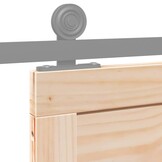 vidaXL Schuifdeur Bruin 80 x 210 cm Massief grenenhout