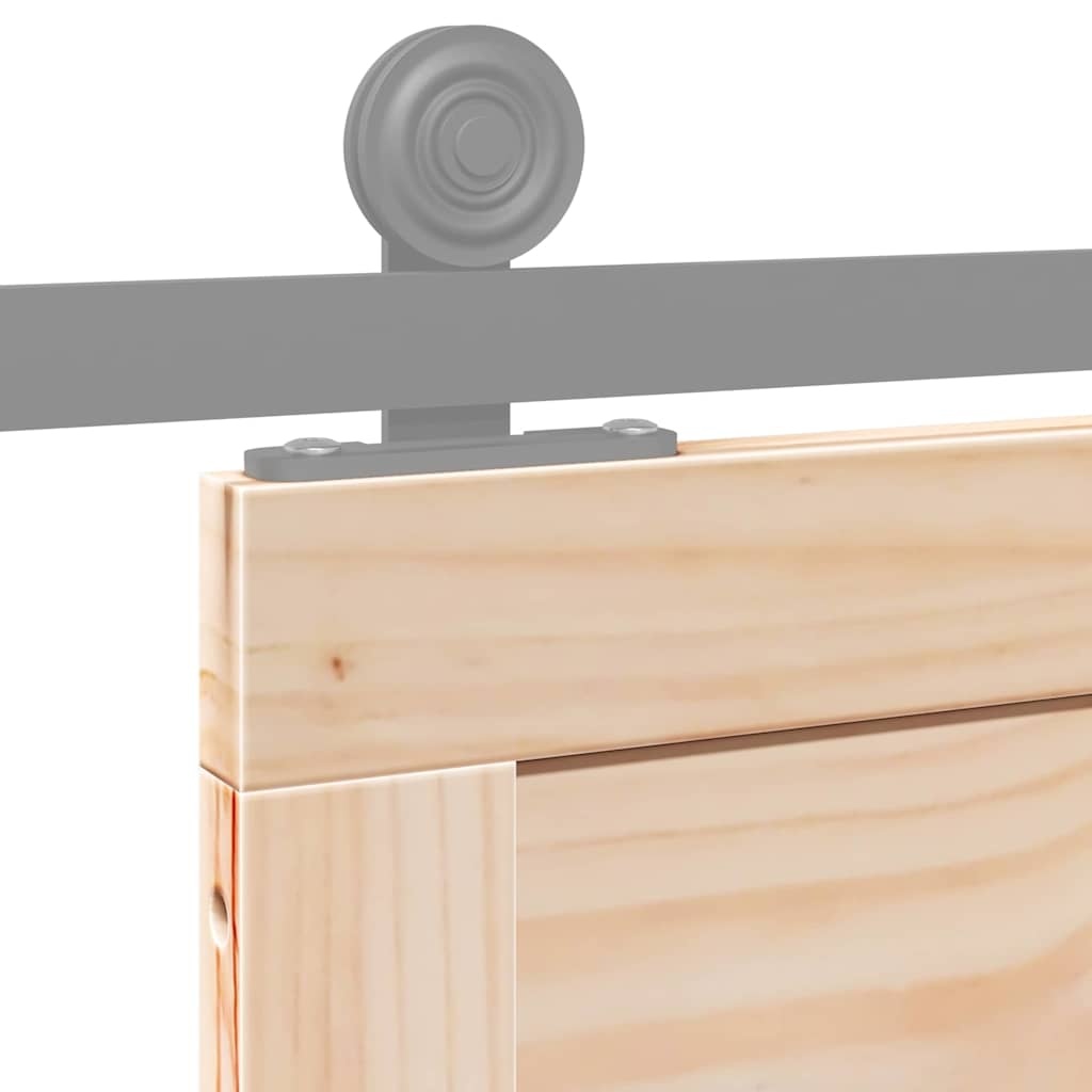 vidaXL Schuifdeur Bruin 80 x 210 cm Massief grenenhout